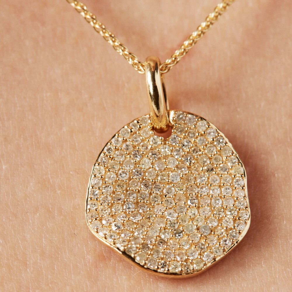 Colgante grande de oro y diamantes Nenufar image number 5