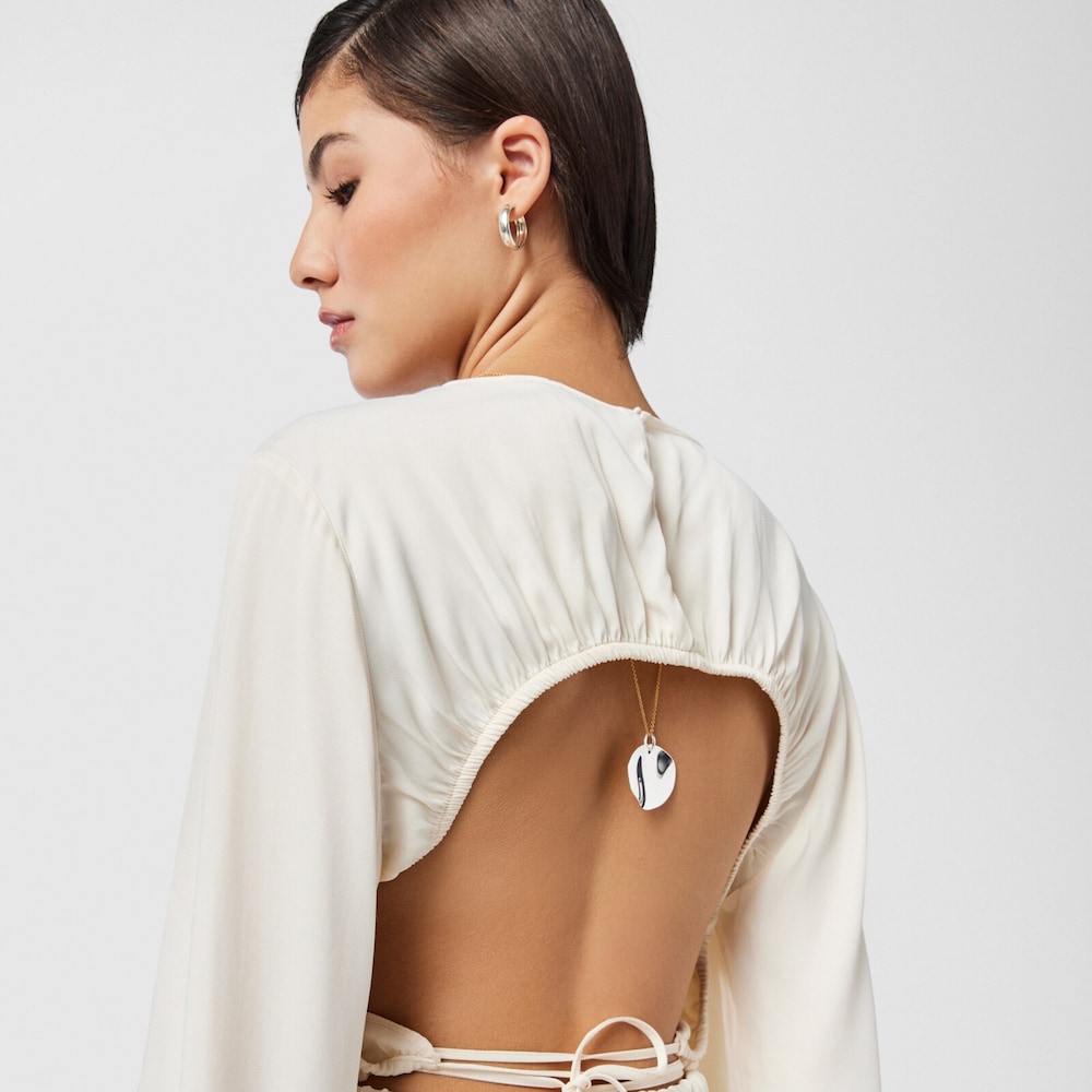 Dije Nenufar p&eacute;talo de plata