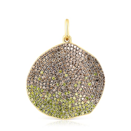 Gold Pendant with yellow diamonds TOUS ATELIER Nenufar