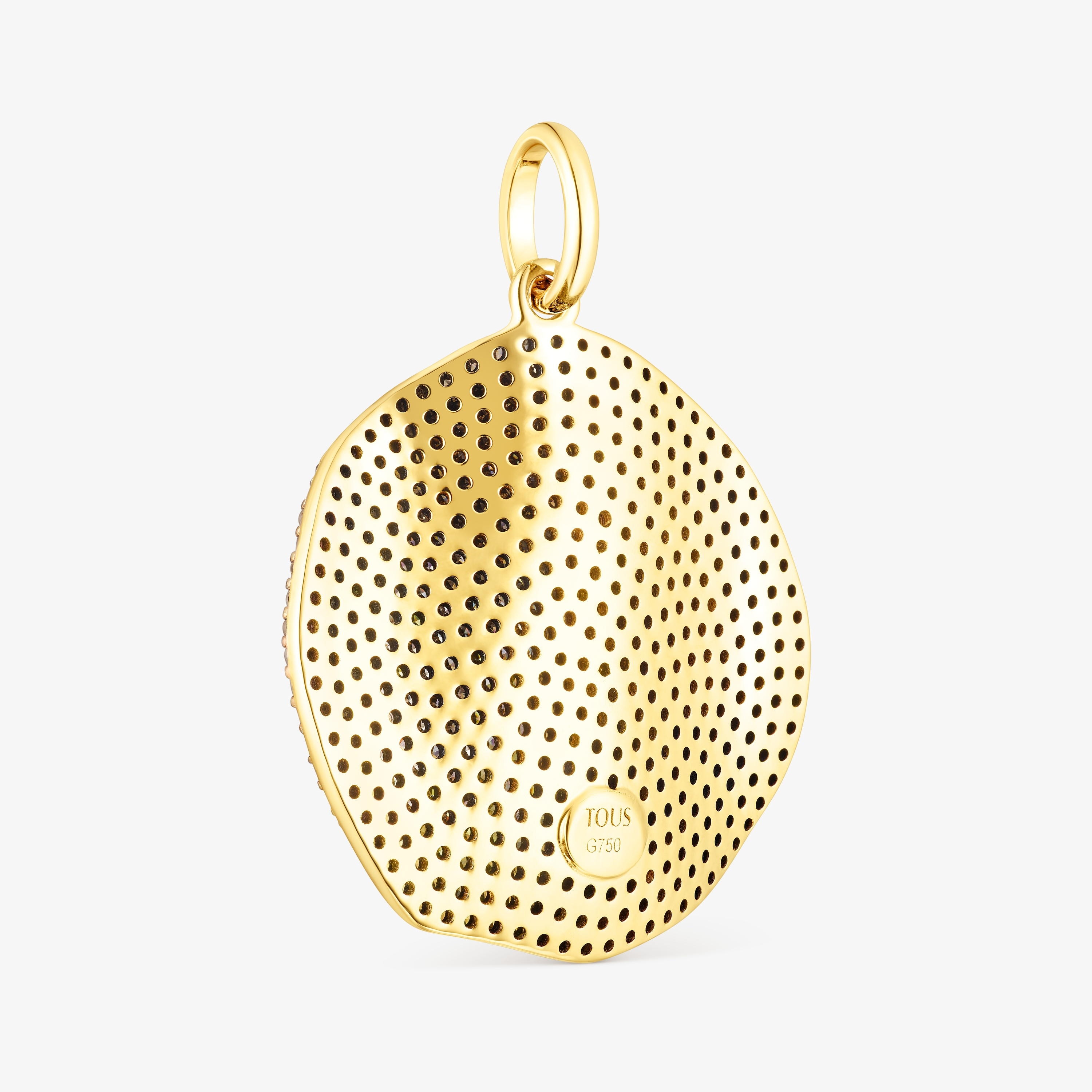 Gold Pendant with yellow diamonds TOUS ATELIER Nenufar