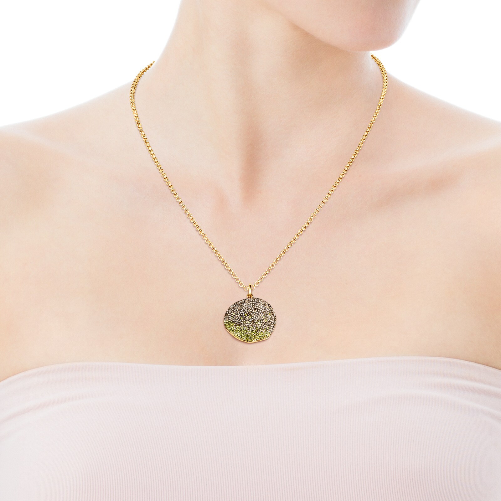 Gold Pendant with yellow diamonds TOUS ATELIER Nenufar