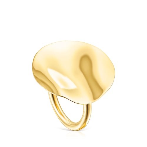 Anillo pétalo de plata vermeil Nenufar