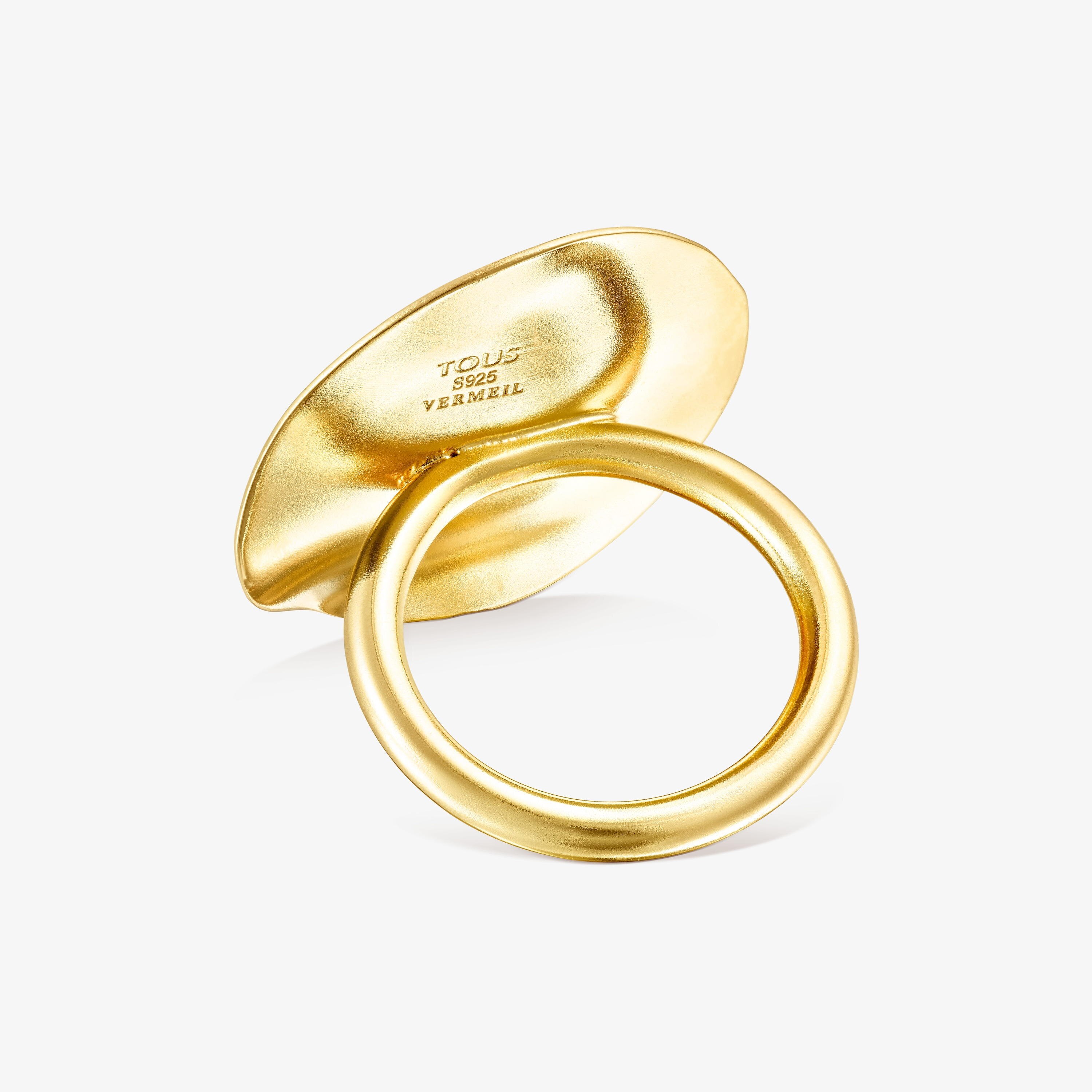 18K gold vermeil Nenufar petal Ring