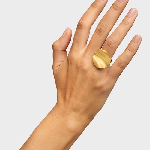 Anillo pétalo de plata vermeil Nenufar