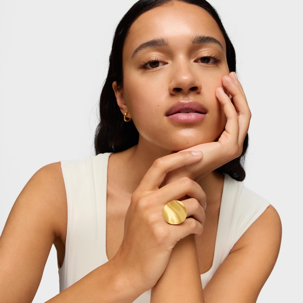 18K gold vermeil Nenufar petal Ring