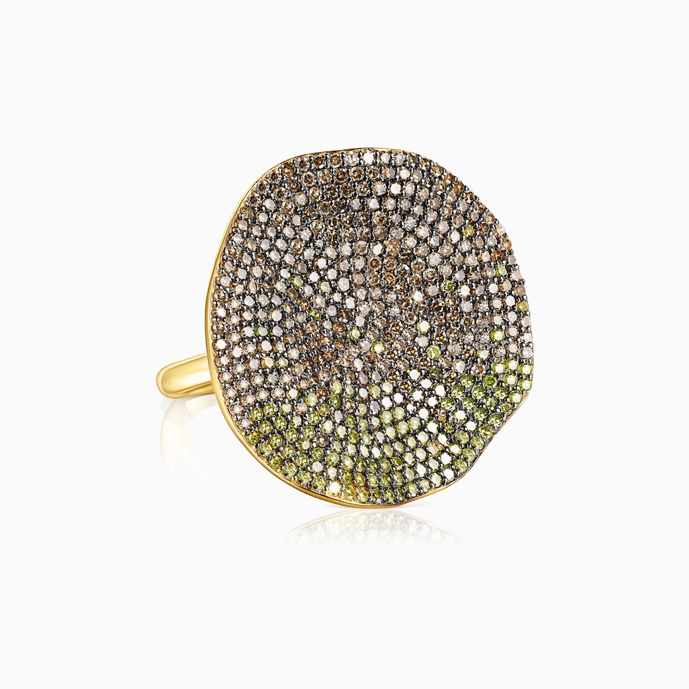 Anillo ATELIER Nenufar de Oro y Diamantes amarillos