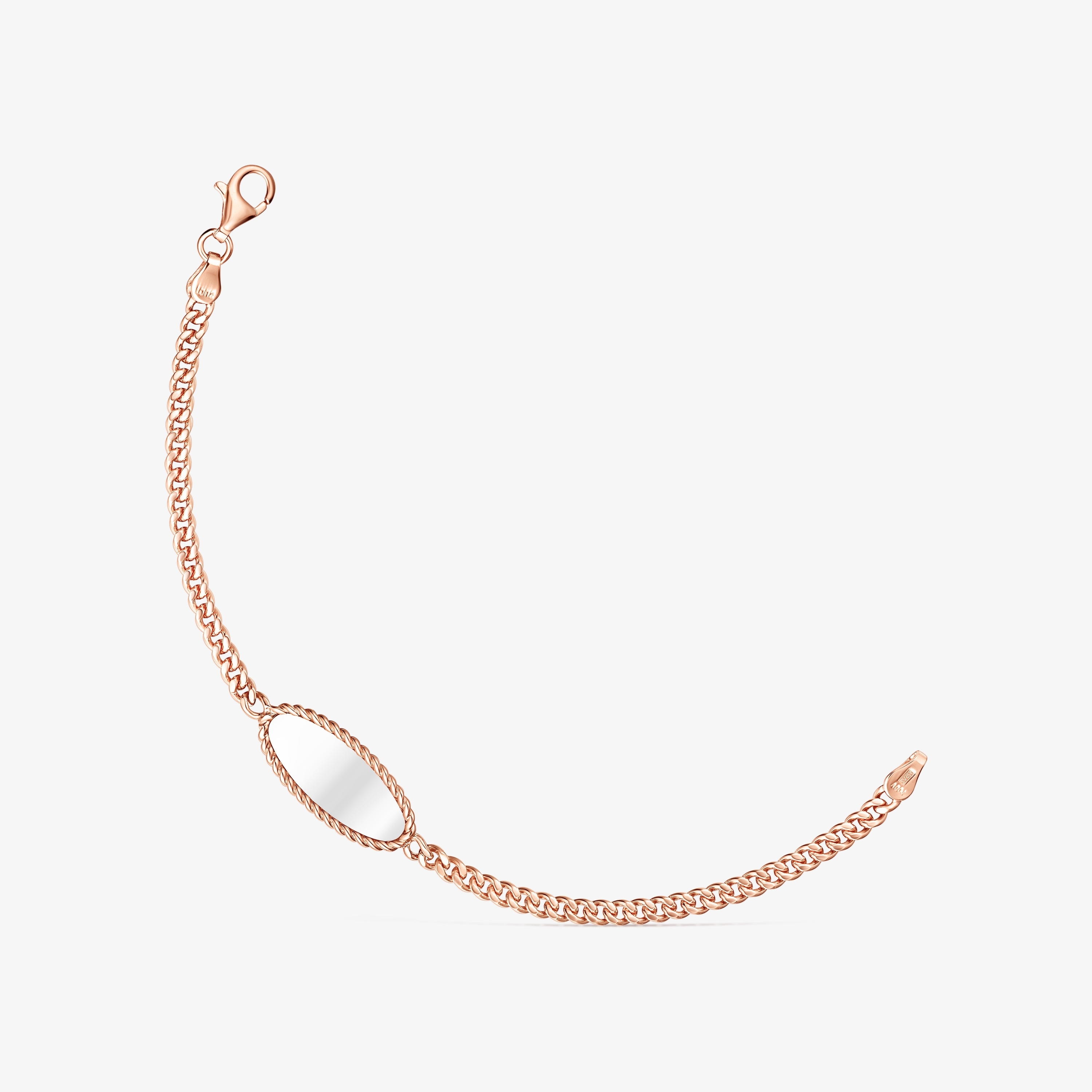 Rose 18K gold vermeil and Silver Minne Bracelet