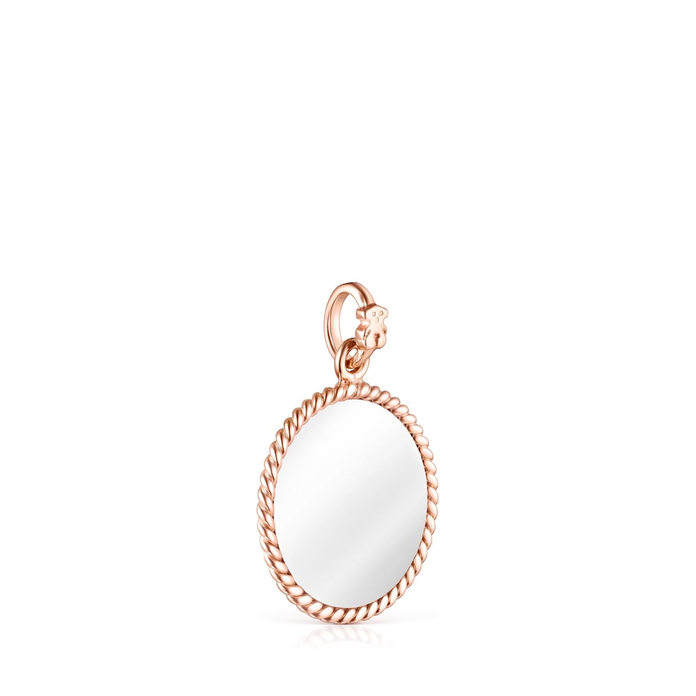 Pingente Minne em Prata e Prata Vermeil rosa