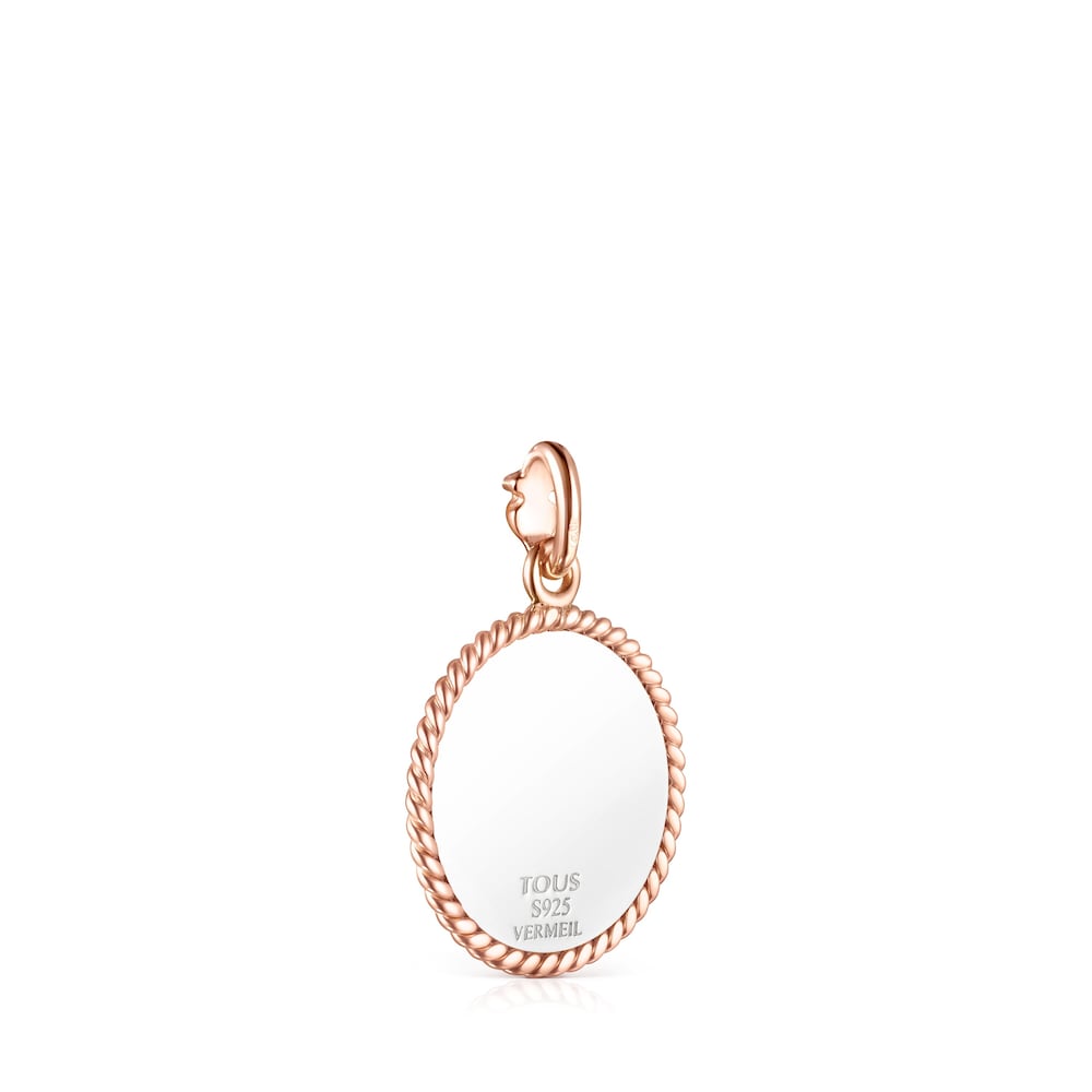 Pingente Minne em Prata e Prata Vermeil rosa