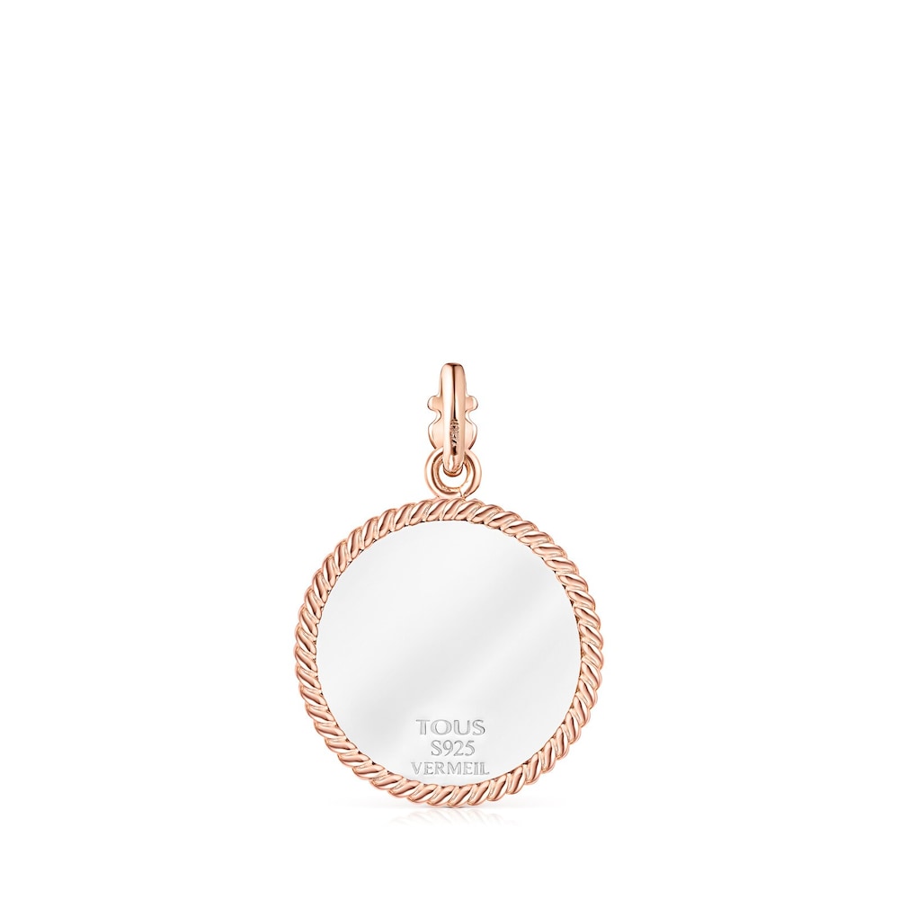 Pingente Minne em Prata e Prata Vermeil rosa