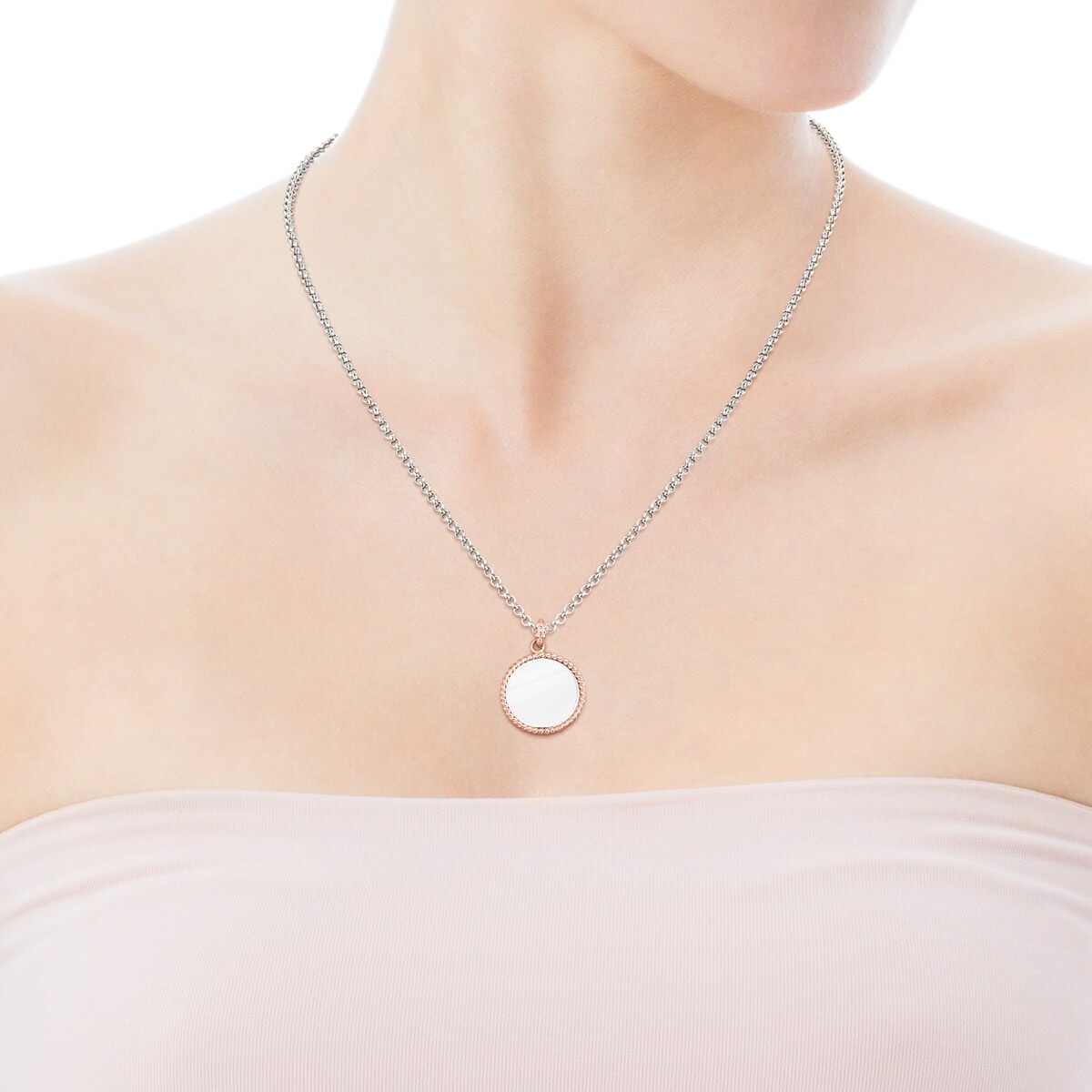 Silver and Rose Silver Vermeil Minne Pendant