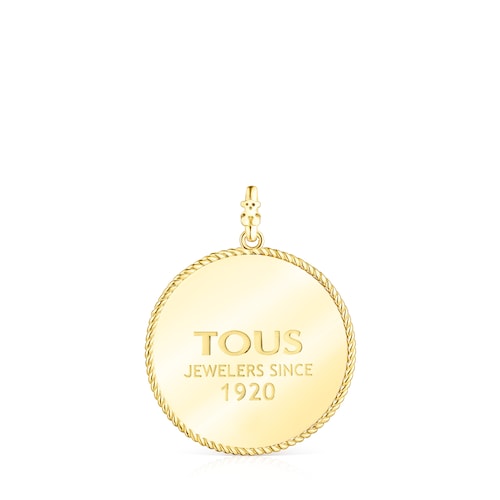 TOUS Large Silver Vermeil Minne Pendant