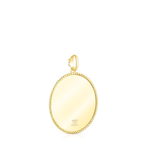 TOUS Large Silver Vermeil Minne Pendant