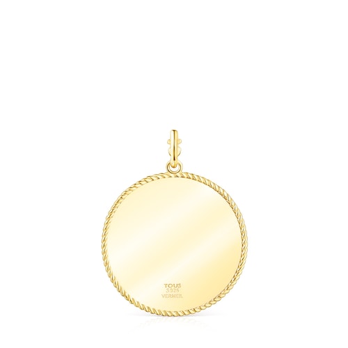 TOUS Large Silver Vermeil Minne Pendant