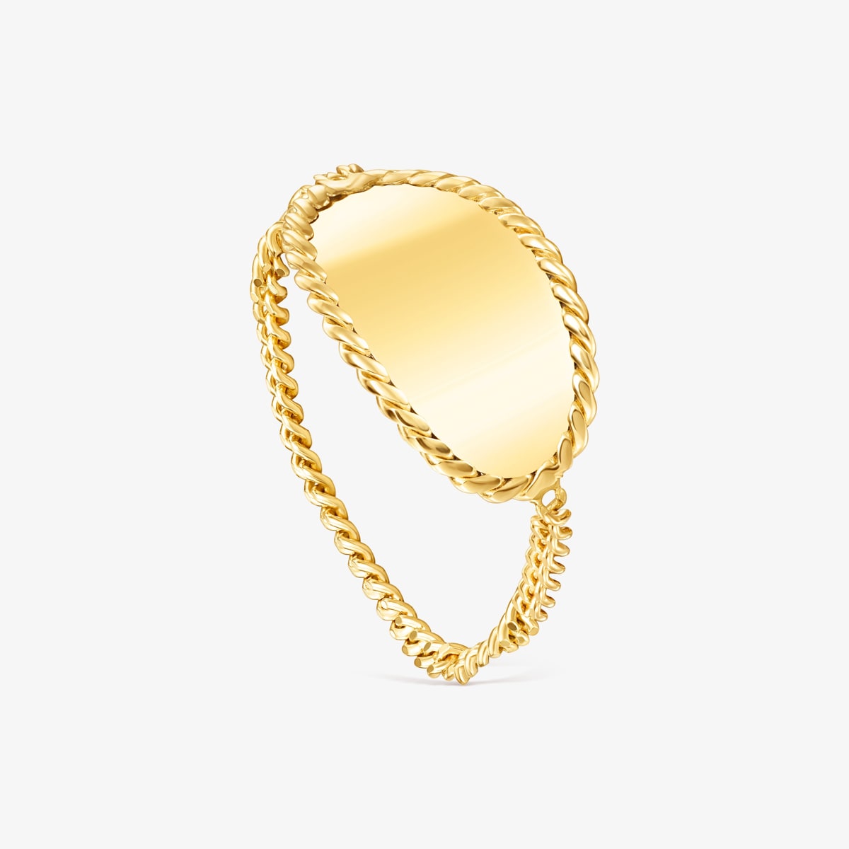 Minhe Rings 18K Solid Gold Minne Ring with oval medal | TOUS