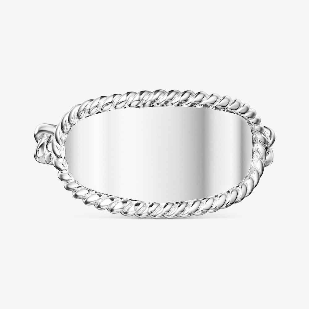 Silver TOUS Minne Ring with oval medallion