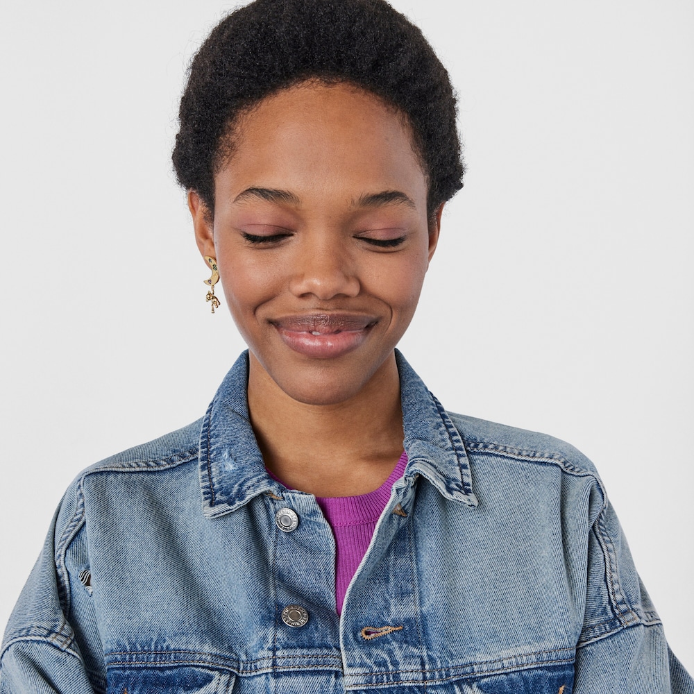 Tous Teddy Bear &ndash; Asymetrick&eacute; n&aacute;u&scaron;nice ze žlut&eacute;ho stř&iacute;bra Vermeil se saf&iacute;ry