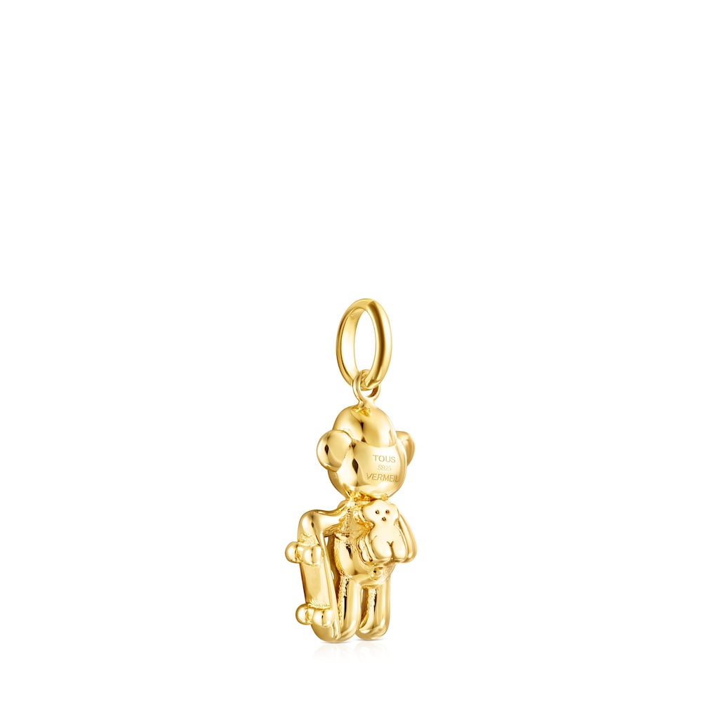 Colgante skate con baño de oro 18 kt sobre plata Teddy Bear image number 2