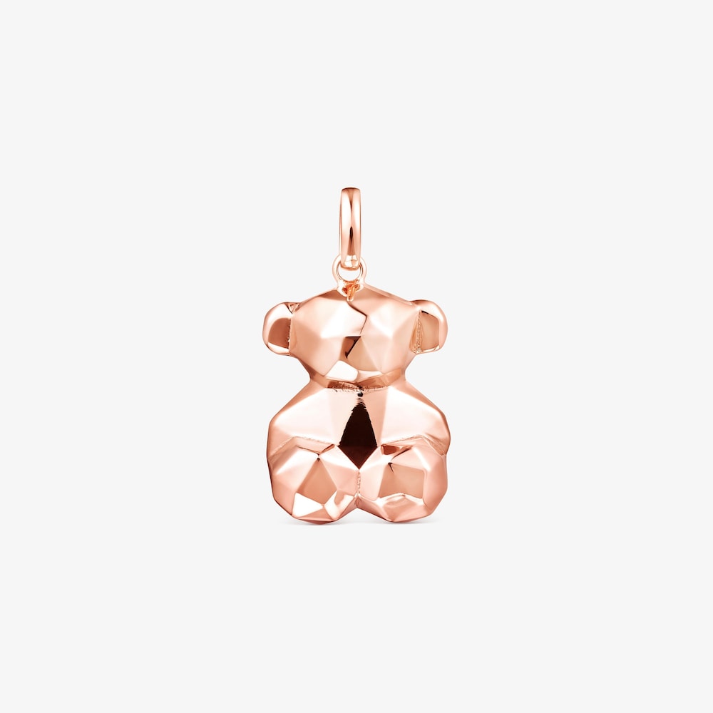 Dije mediano Sketx con ba&ntilde;o de oro rosa 18 kt sobre plata