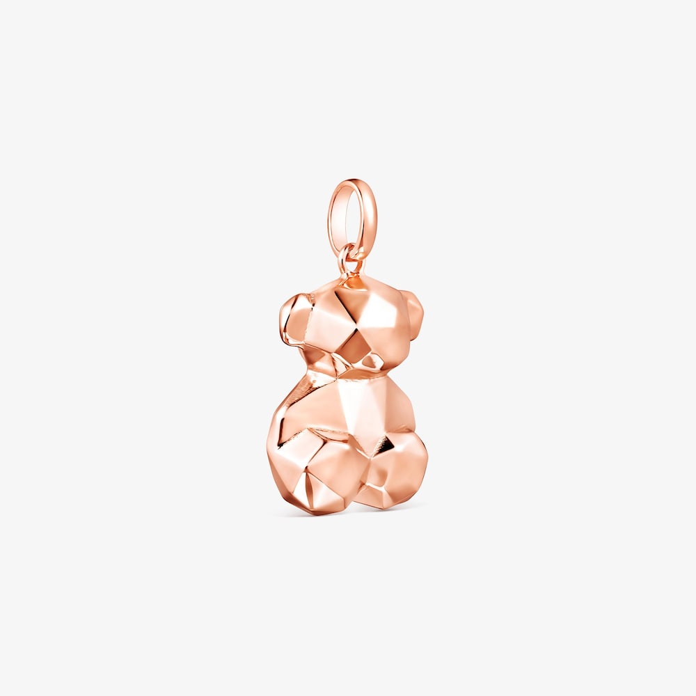 Dije mediano Sketx con ba&ntilde;o de oro rosa 18 kt sobre plata