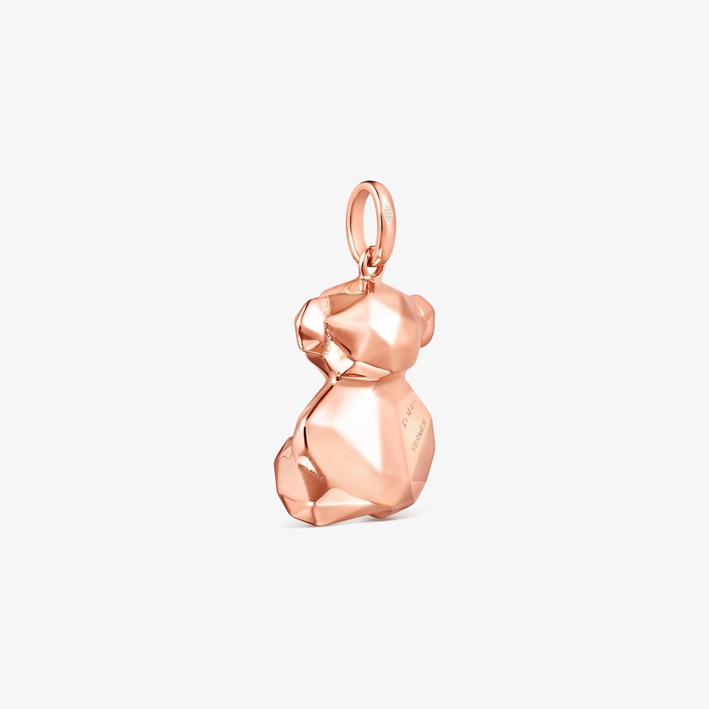Dije mediano Sketx con ba&ntilde;o de oro rosa 18 kt sobre plata