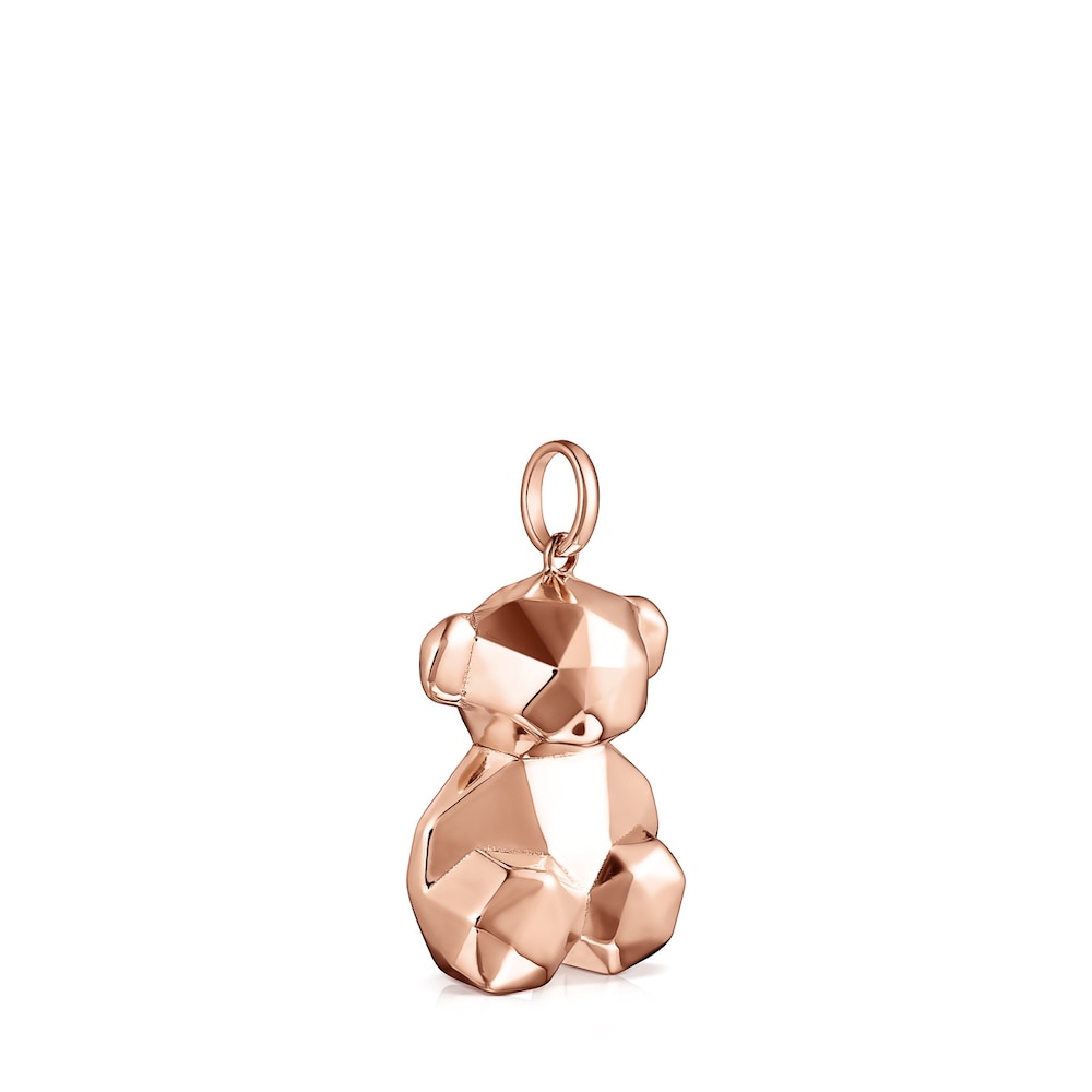 Dije grande Sketx con ba&ntilde;o de oro rosa 18 kt sobre plata