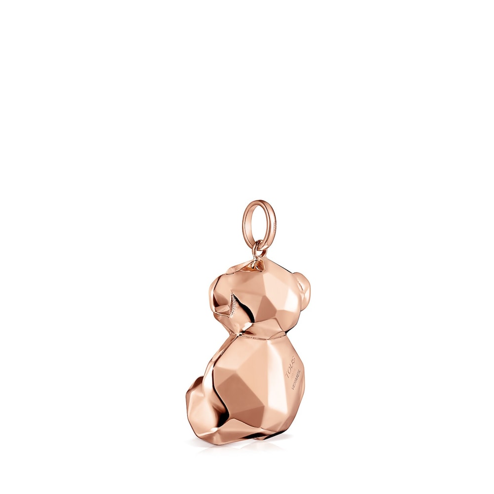 Dije grande Sketx con ba&ntilde;o de oro rosa 18 kt sobre plata
