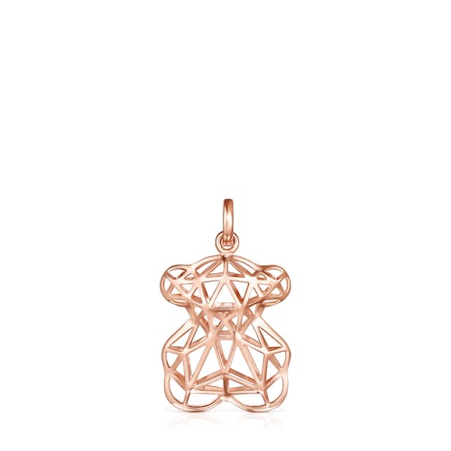 Medium Rose Silver Vermeil Sketx Line Pendant image number 0