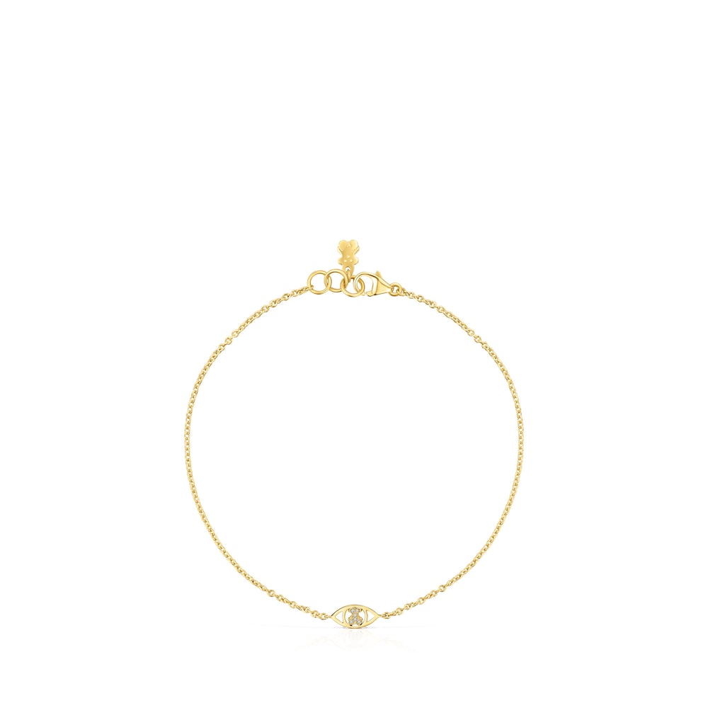 Pulsera ojo de oro y diamantes TOUS Good Vibes