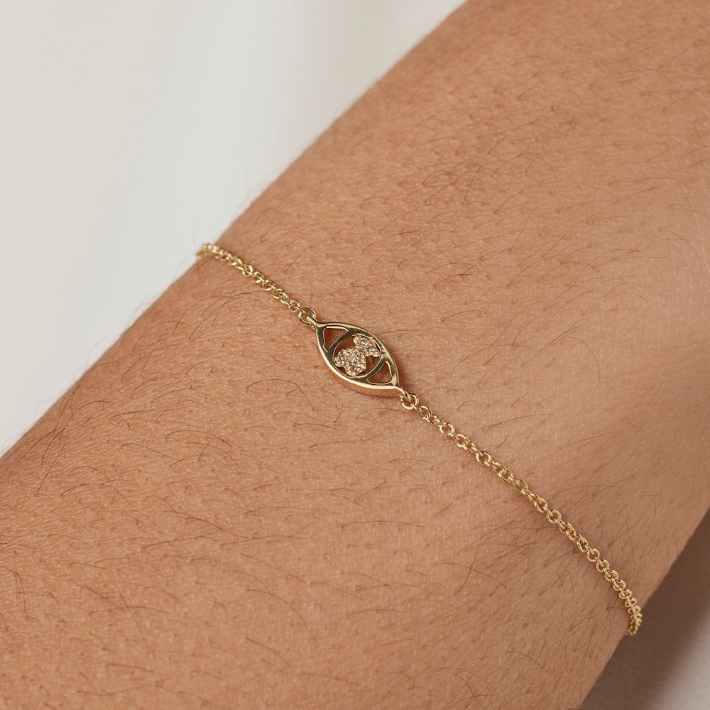 Pulsera ojo de oro y diamantes TOUS Good Vibes