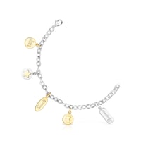Pulsera TOUS Good Vibes charms de acero bicolor