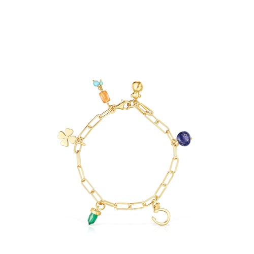 Pulseira TOUS Good Vibes em Prata Vermeil com Pedras Preciosas