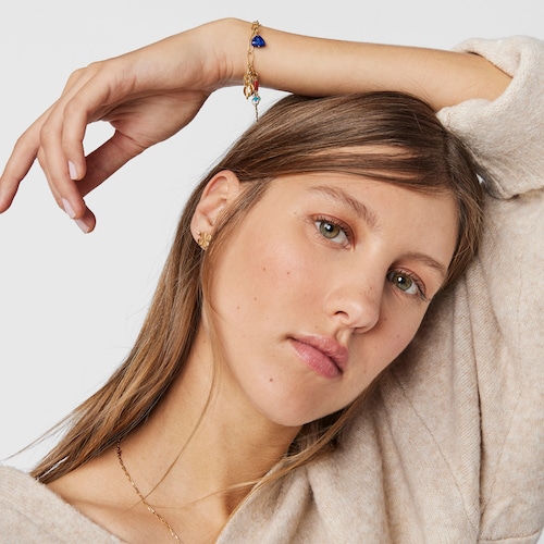 Pulseira TOUS Good Vibes em Prata Vermeil com Pedras Preciosas