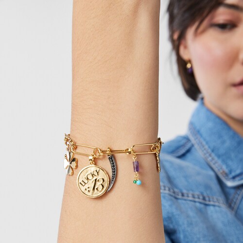 Bracelet TOUS Good Vibes clips en Argent Vermeil et Pierres pr&eacute;cieuses
