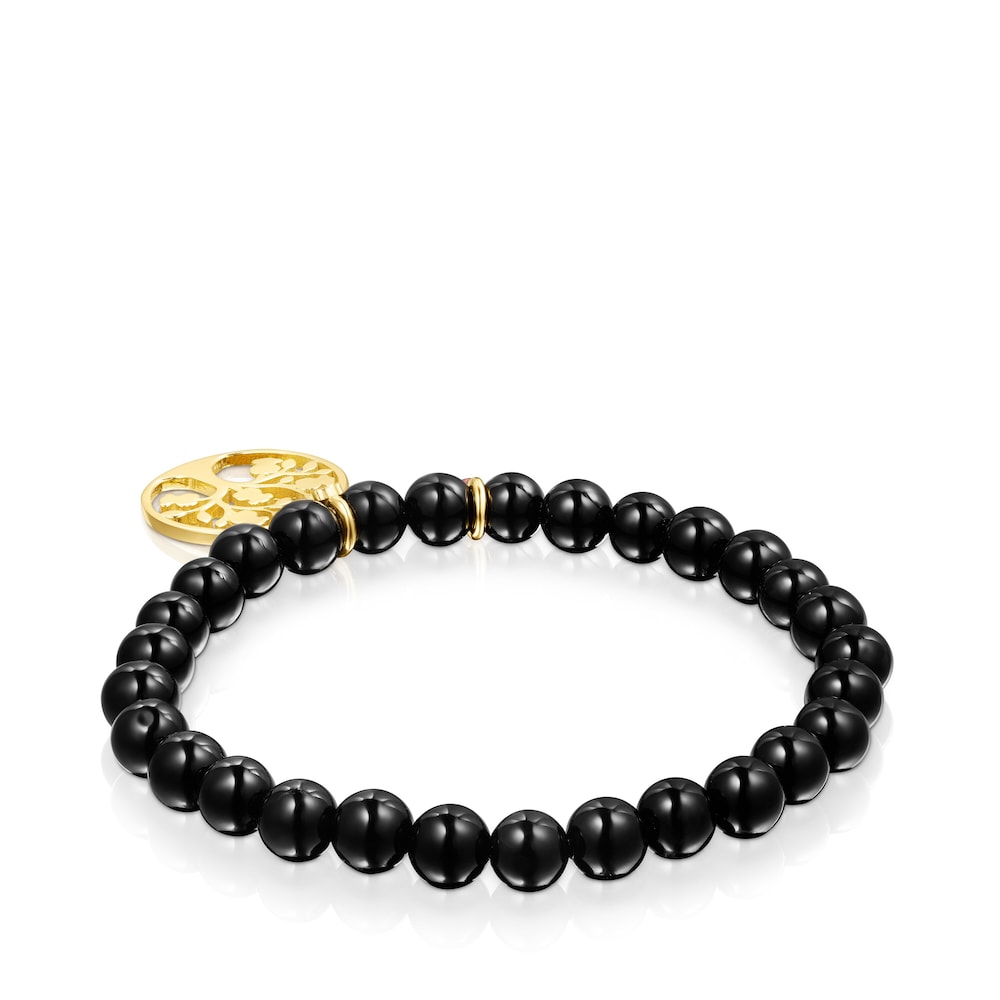 18K gold vermeil TOUS Good Vibes tree Bracelet with Shungites