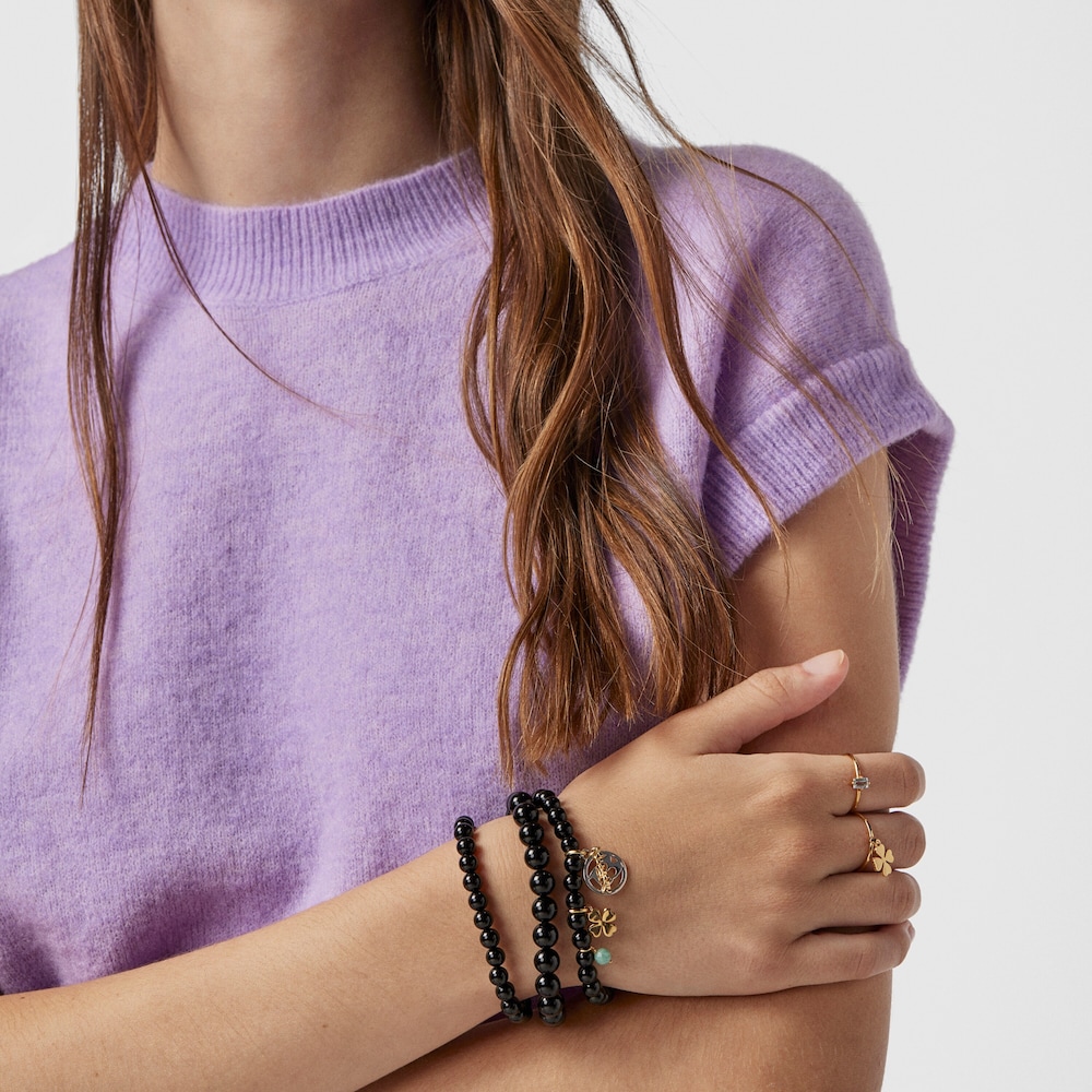 Silver and Silver Vermeil TOUS Good Vibes 13 Bracelet with Shungites