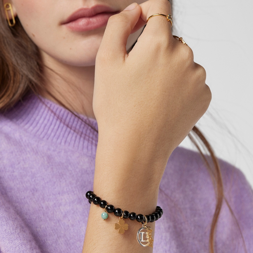 Silver and Silver Vermeil TOUS Good Vibes 13 Bracelet with Shungites