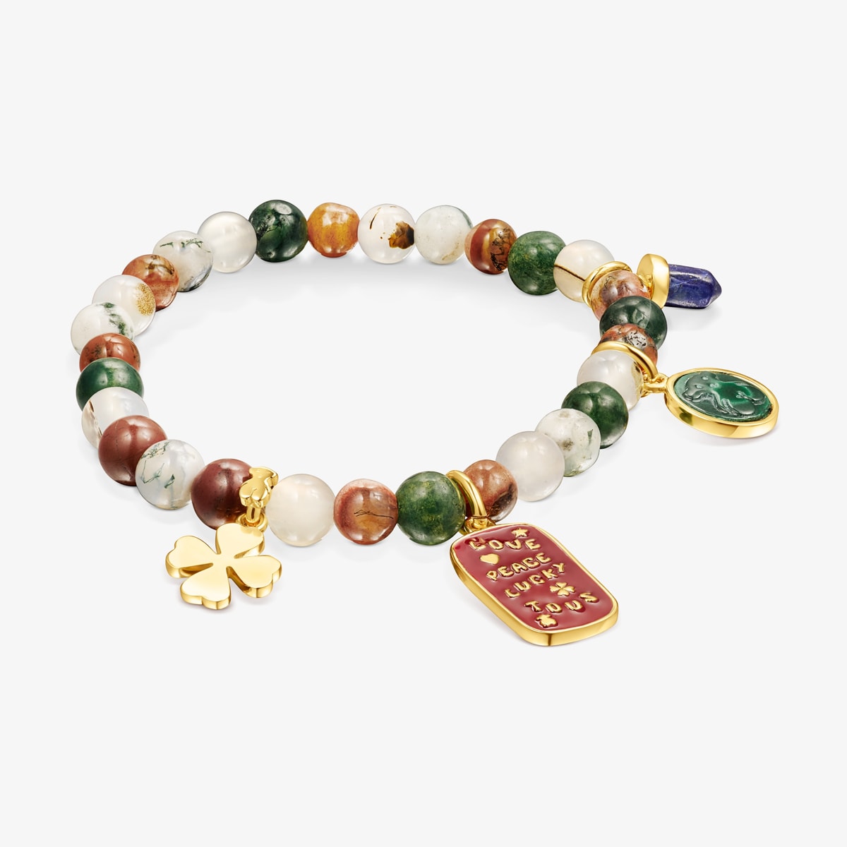 Tous - Pulsera Con Baño De Oro 18 Kt Sobre Plata Y Ágatas Tous Good Vibes - Multi