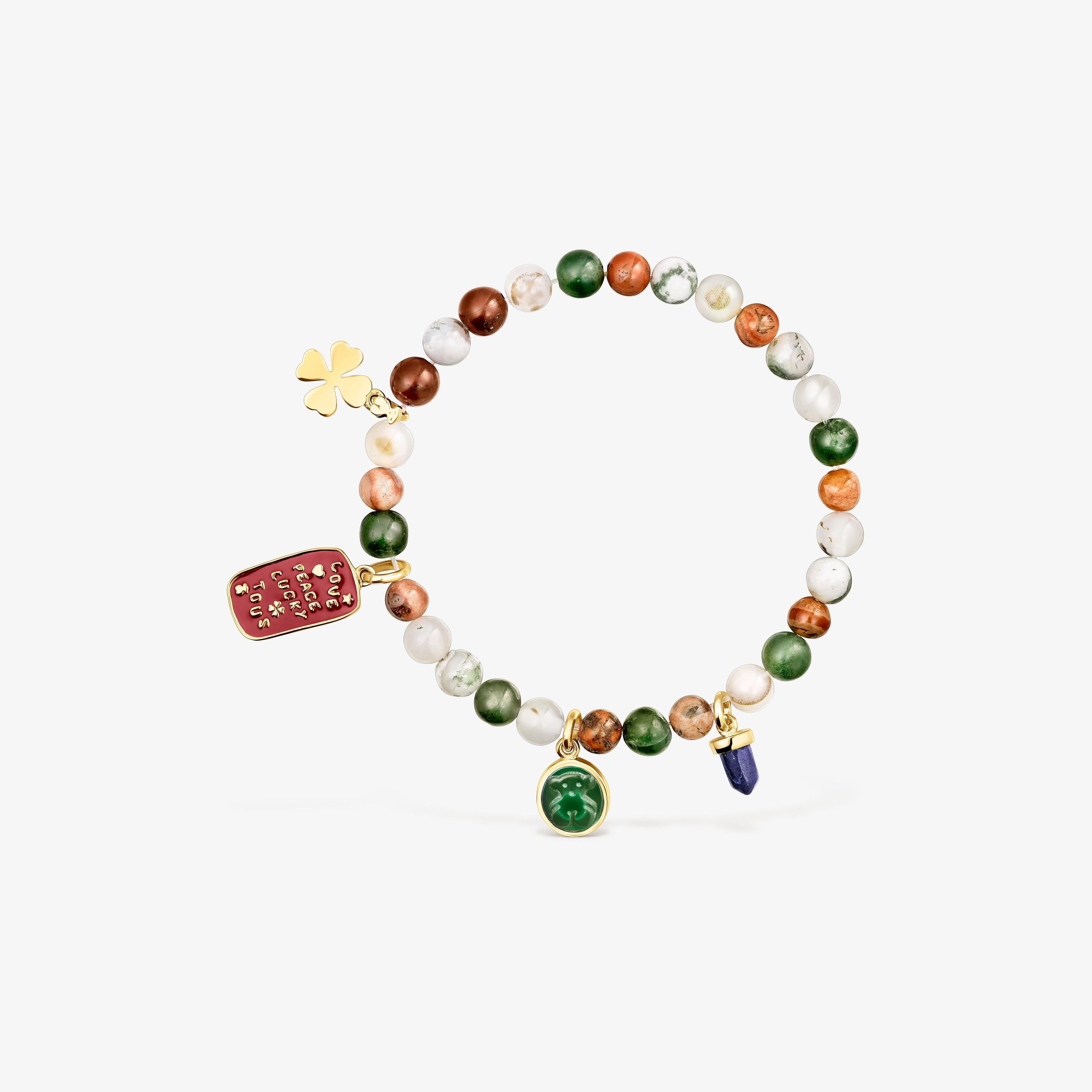 18K gold vermeil TOUS Good Vibes Bracelet with Agates