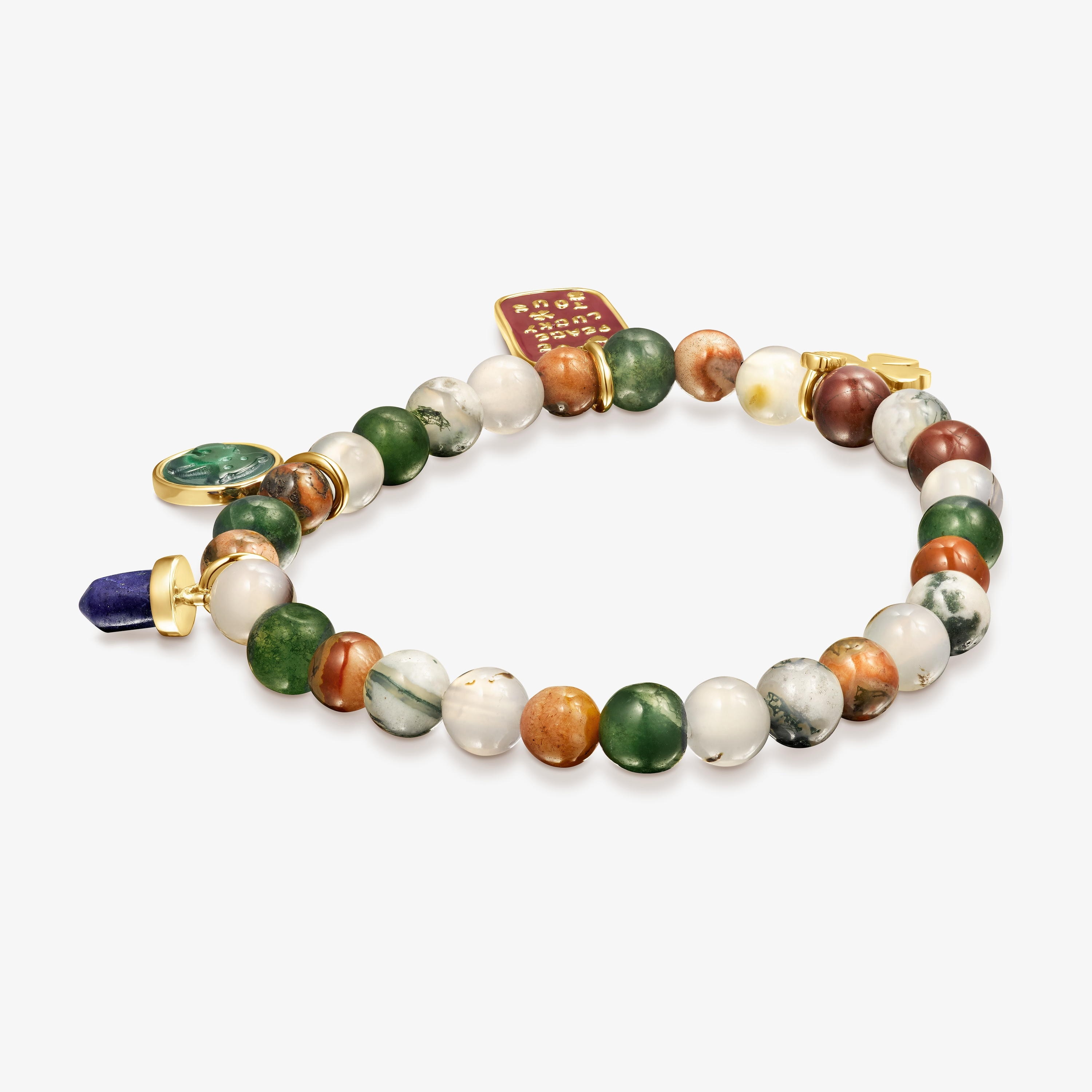 18K gold vermeil TOUS Good Vibes Bracelet with Agates
