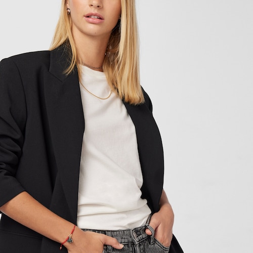 Bracelet TOUS Good Vibes &eacute;l&eacute;phant en Argent Dark Silver, Pierres pr&eacute;cieuses et Cordon rouge