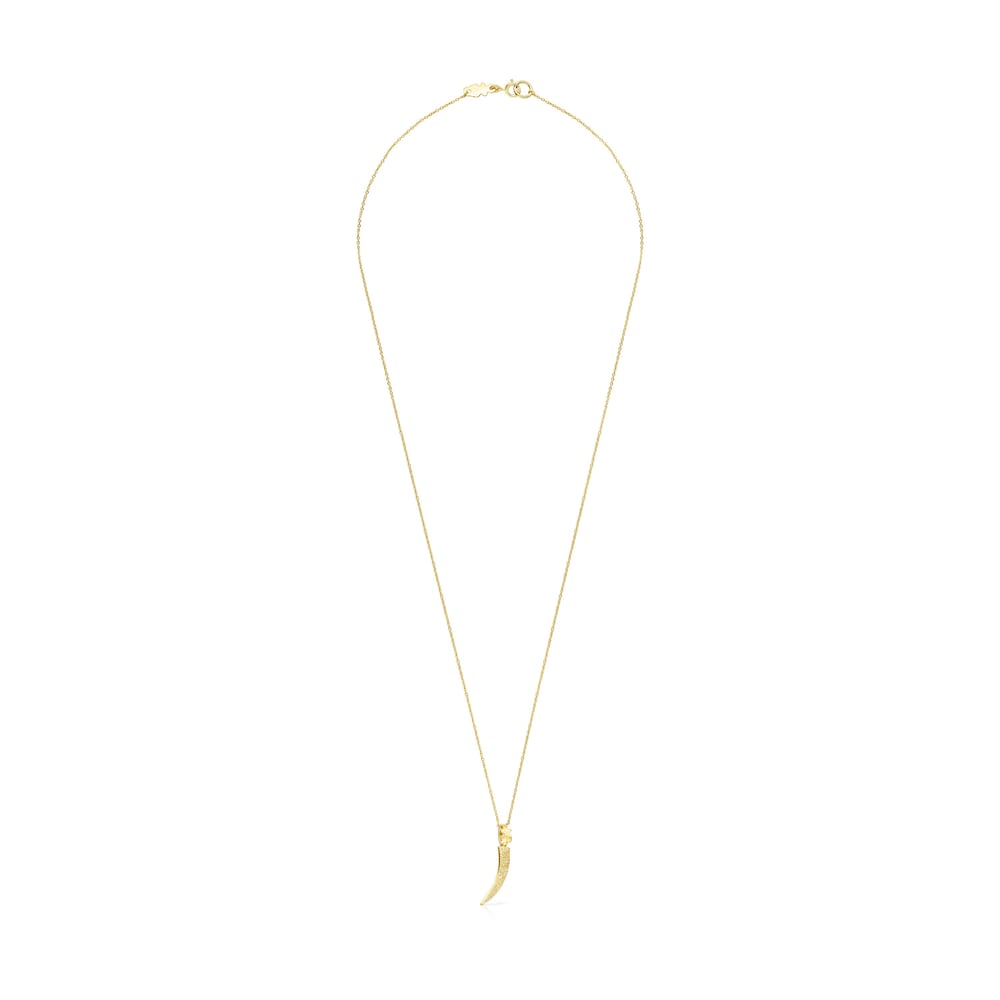 Collar TOUS Good Vibes cuerno de oro y diamantes