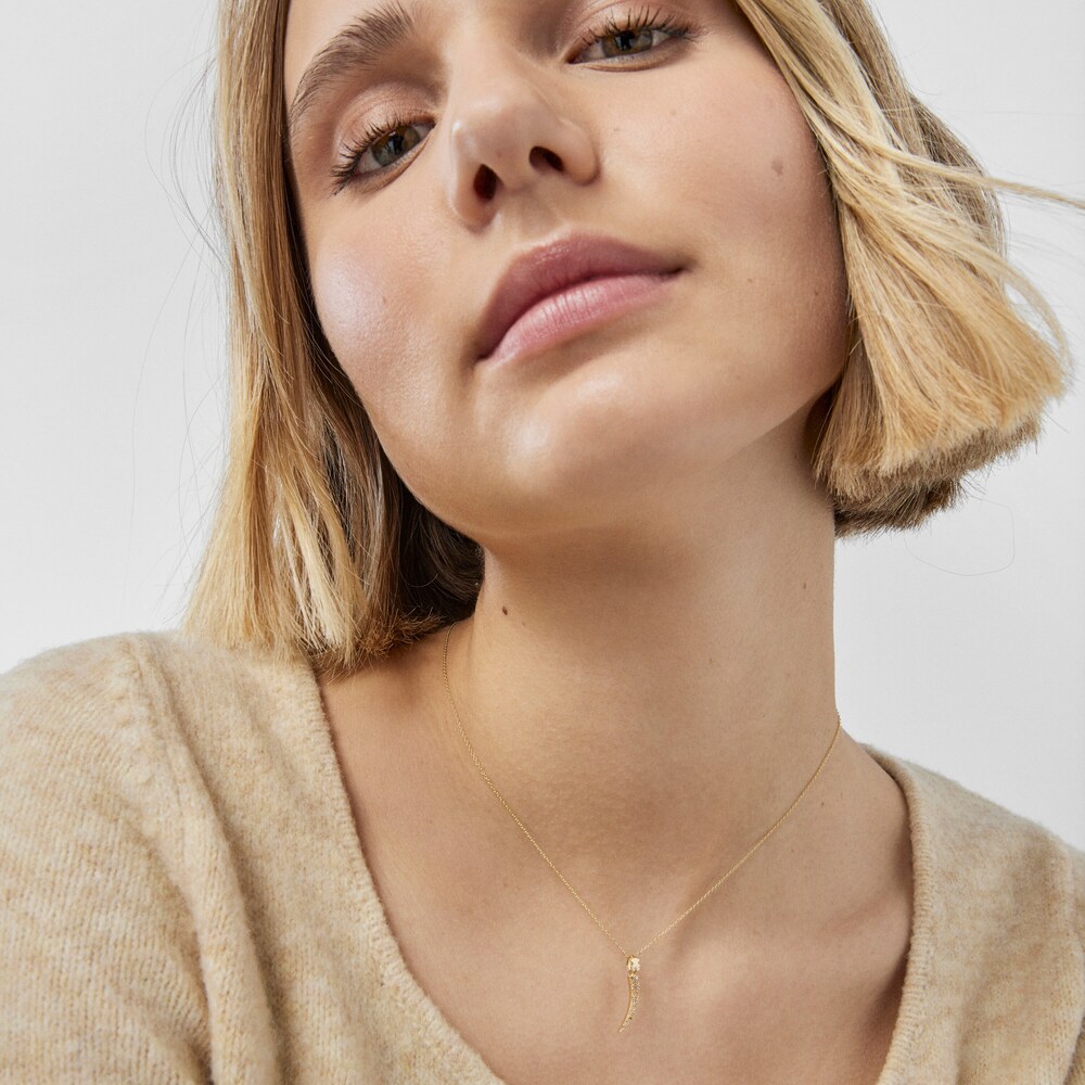 Collar TOUS Good Vibes cuerno de oro y diamantes