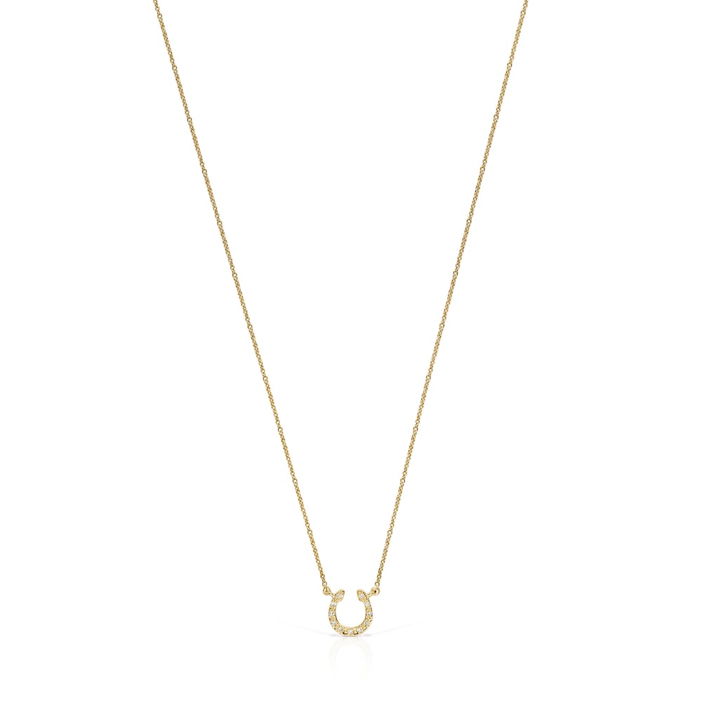 Collar TOUS Good Vibes herradura de oro y diamantes
