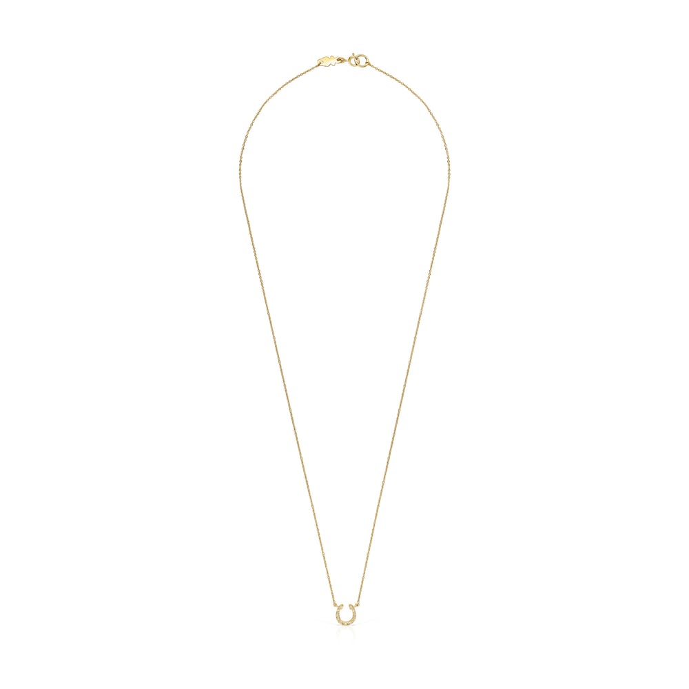 Collar TOUS Good Vibes herradura de oro y diamantes
