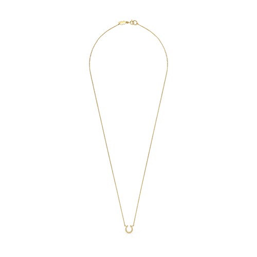 Collier TOUS Good Vibes fer &agrave; cheval en Or et Diamants