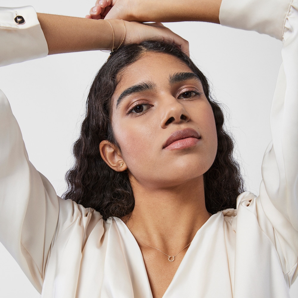 Collar TOUS Good Vibes herradura de oro y diamantes