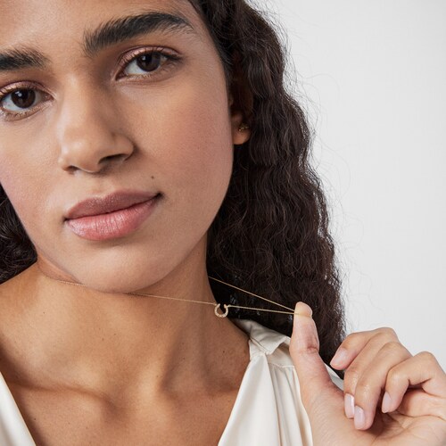 Collier TOUS Good Vibes fer &agrave; cheval en Or et Diamants