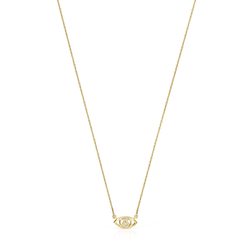 Collar ojo de oro y diamantes TOUS Good Vibes