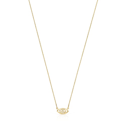 Collar ojo de oro y diamantes TOUS Good Vibes